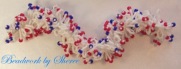 Patriotic Beaded Handmade Caterpillar Bracelet