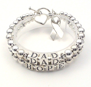 Awareness Ribbon Bracelet survivor gift  kandsimpressions